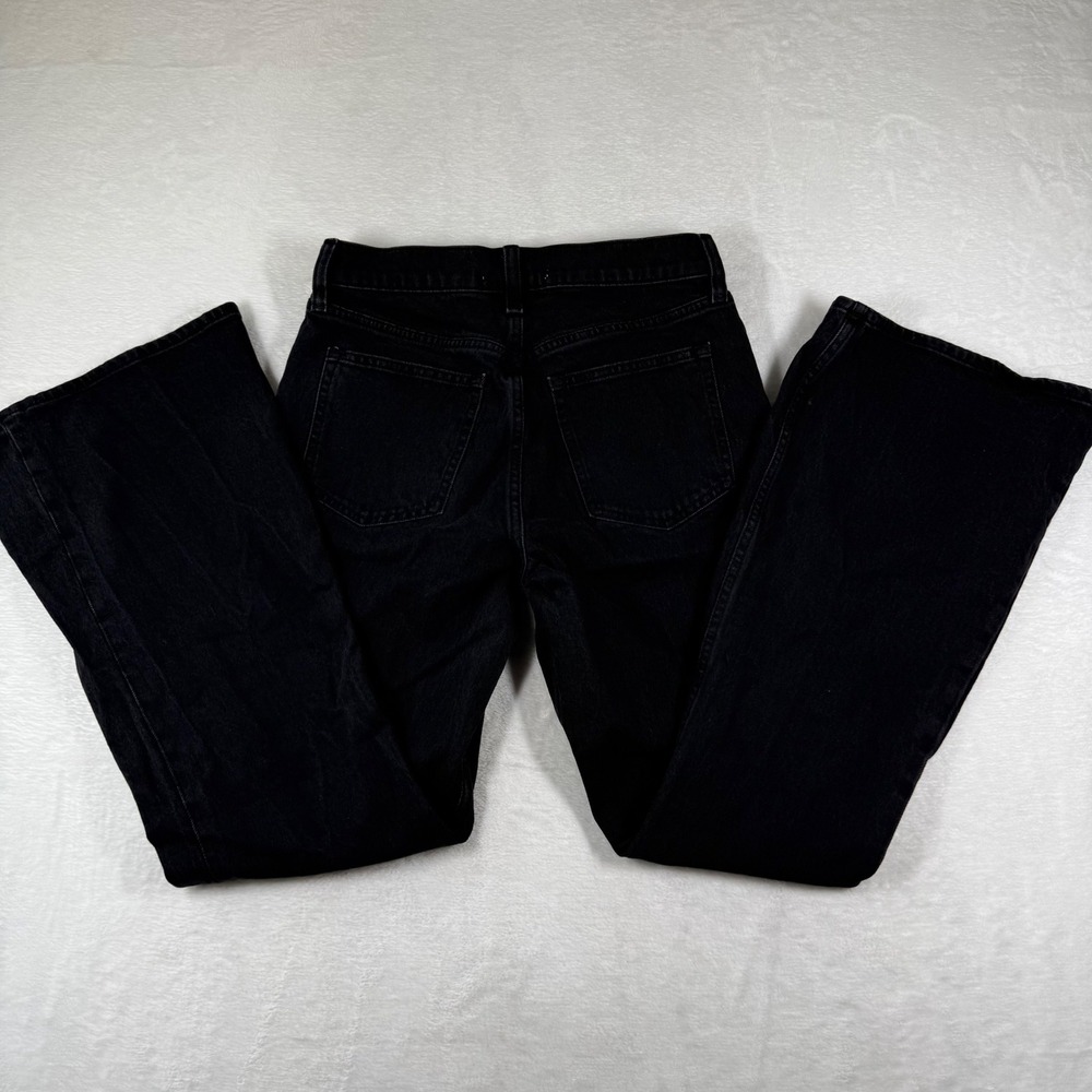 Abercrombie & Fitch Womens Black High Rise Flare Jeans Size 27 Regular Denim